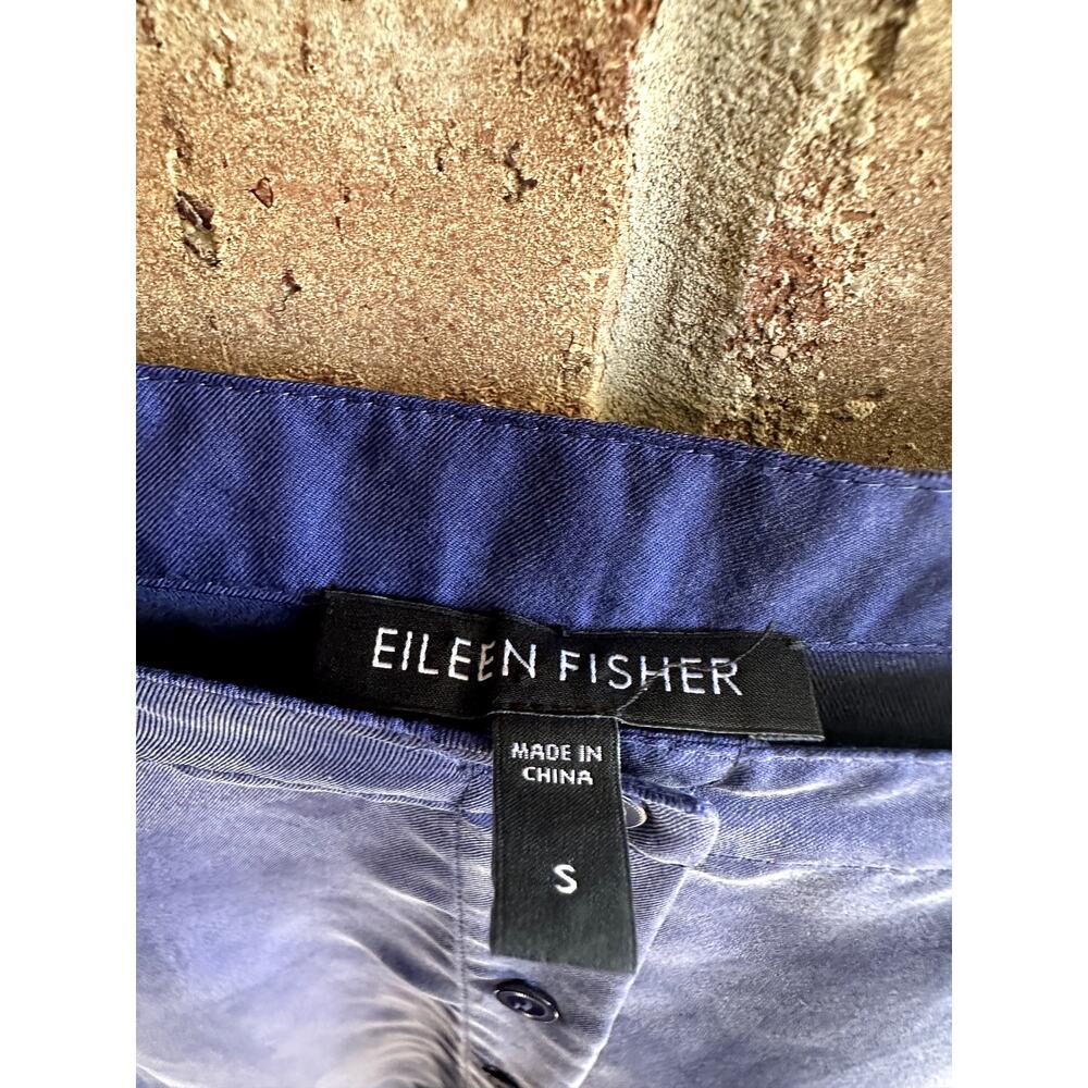 Elieen Fisher Vintage Silk Blue Dress Size Small - Picture 4 of 5